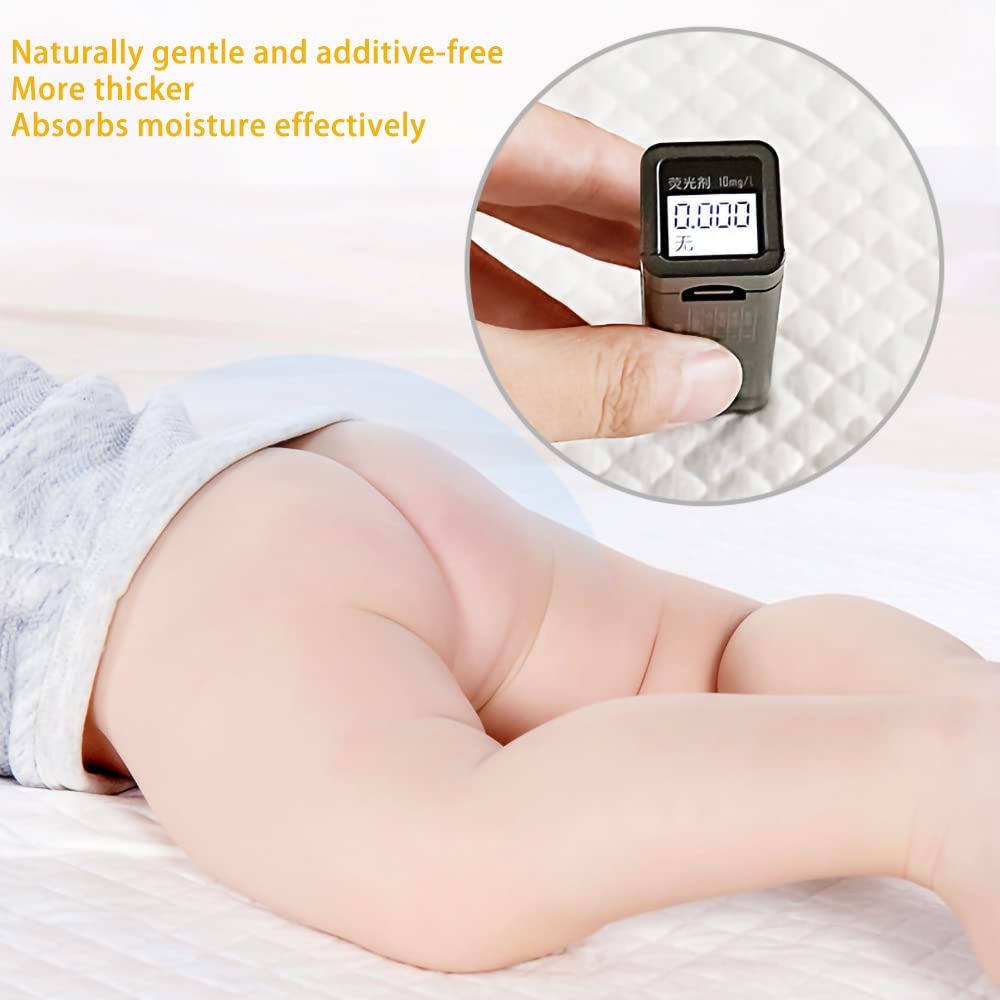 Zdolmy 100 Pack Baby Disposable Changing Pads, Disposable Underpads Waterproof Diaper Changing Pad, Super Soft, Ultra Absorbent & Waterproof, Breathable Underpads Bed Table Protector Mat - Image 6